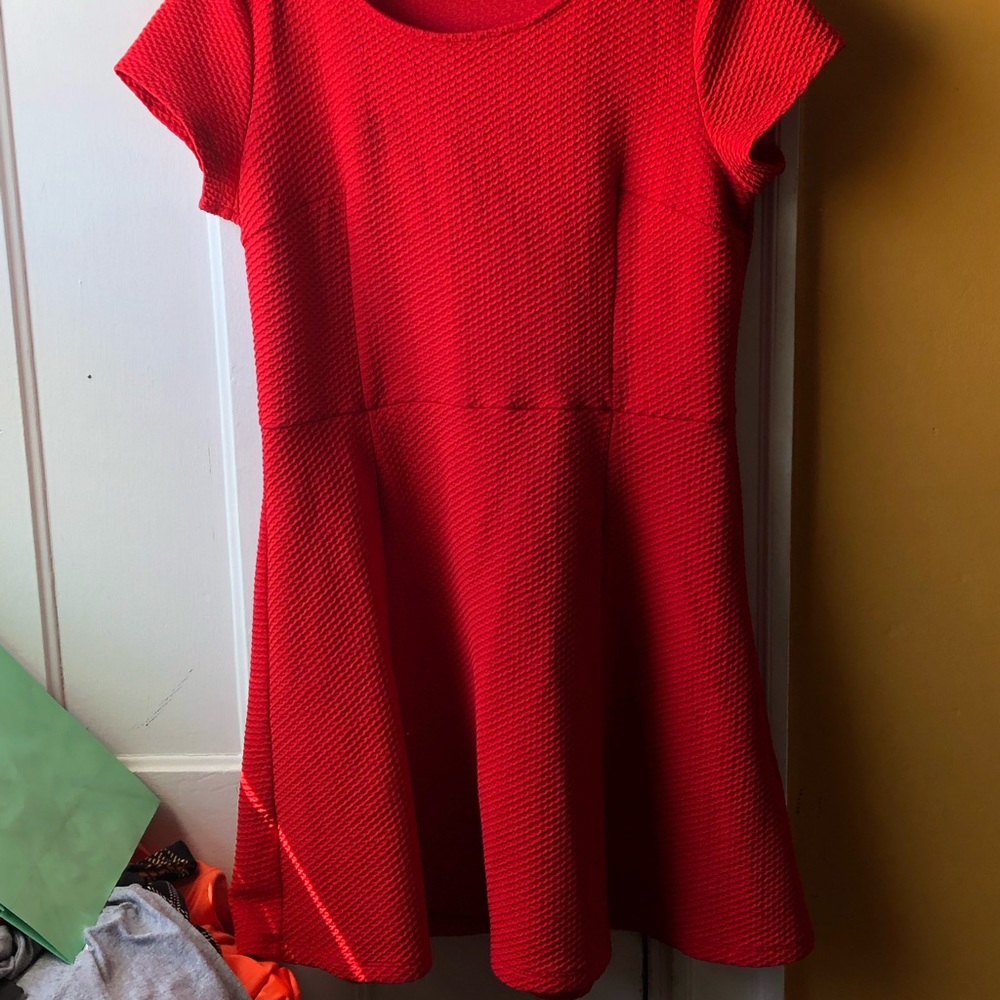 H&M Red Peplum Dress